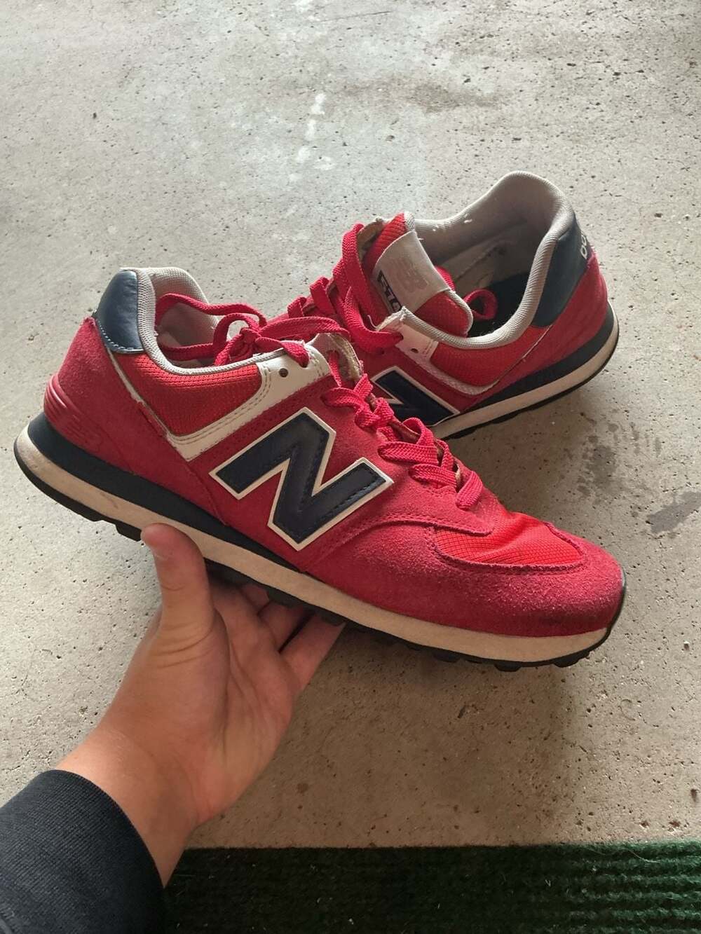 New Balance 574 Team Red Indigo Sneakers Size 10